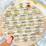 #A anillo ajustable oro chino &8.5