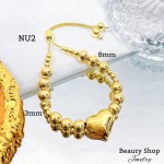 pulsera oro chino con corazon 13.5& pulsera oro chino con corazon 13.5&