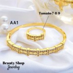 #A juego pulsera con anillo oro chino 18k 32&