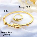 #A juego pulsera con anillo oro chino 18k 32&