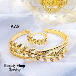#A juego pulsera con anillo oro chino 18k 32&
