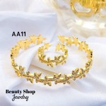 #A juego pulsera con anillo oro chino 18k 32&