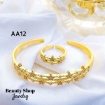 #A juego pulsera con anillo oro chino 18k 32&