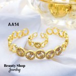 #A juego pulsera con anillo oro chino 18k 32&