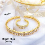 #A juego pulsera con anillo oro chino 18k 32&