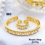 #B juego pulsera con anillo perla 42.50&