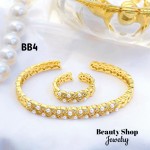 #B juego pulsera con anillo perla 42.50&