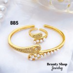#B juego pulsera con anillo perla 42.50&