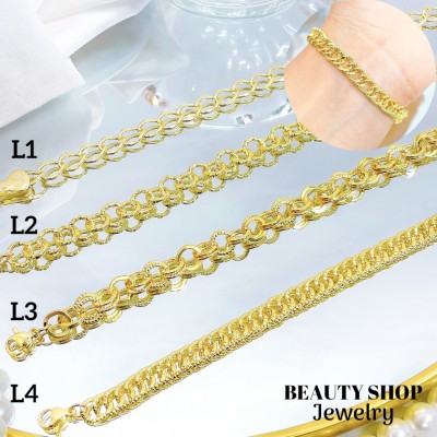 #L Pulsera sin dije  oro chino 8&