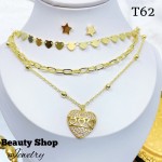 #T juego cadena oro chino 18&