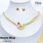 #T juego cadena oro chino 18&