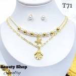 #T juego cadena oro chino 18&