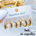 set argolla acero 13&