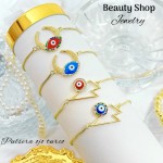 pulsera ajustable de ojo turco 9.50&