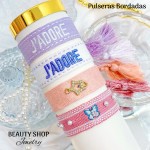 Pulseras tela bordada 