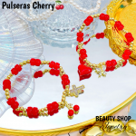 pulsera cereza oro chino (&13.5）