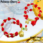 pulsera cereza oro chino (&13.5）