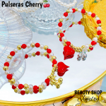 pulsera cereza oro chino (&13.5）