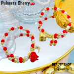pulsera cereza oro chino (&13.5）