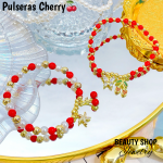 pulsera cereza oro chino (&13.5）