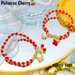 pulsera cereza oro chino (&13.5）