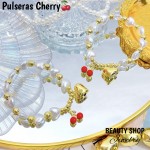 pulsera cereza oro chino (&13.5）