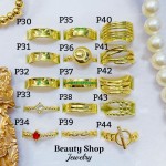 #p Anillos ajustable Baño oro 18 k  (&7)