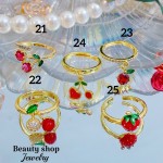 Anillo cereza oro chino 18k （&6）