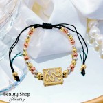 Pulsera con tije 2tono balín (&11.5）