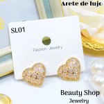 #SL aretes de lujo con pedrería  （&17.5）