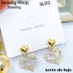 #SL aretes de lujo con pedrería  （&17.5）
