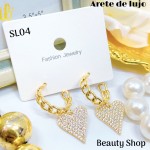 #SL aretes de lujo con pedrería  （&17.5）