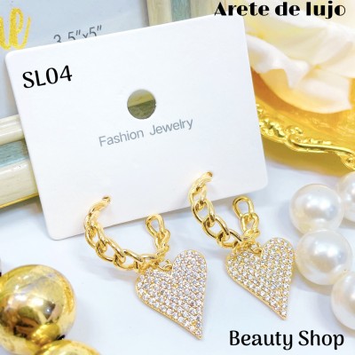 #SL aretes de lujo con pedrería  （&17.5）