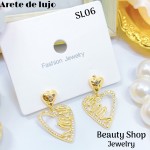 #SL aretes de lujo con pedrería  （&17.5）