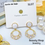 #SL aretes de lujo con pedrería  （&17.5）