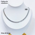 #H8 cadena de caballero en acero （&9.5）