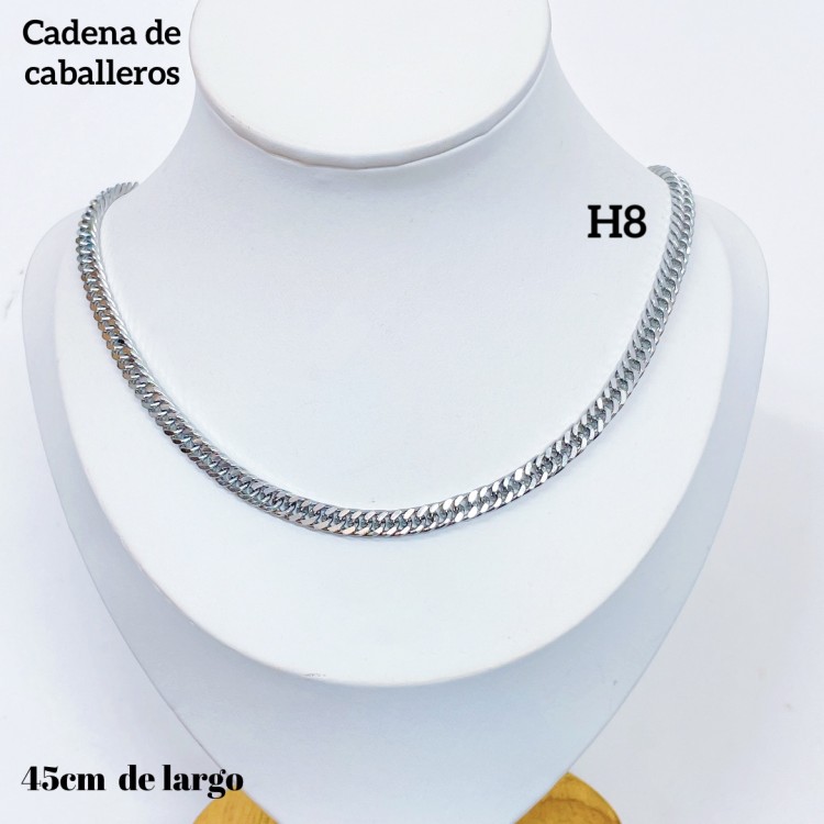 #H8 cadena de caballero en acero （&9.5）