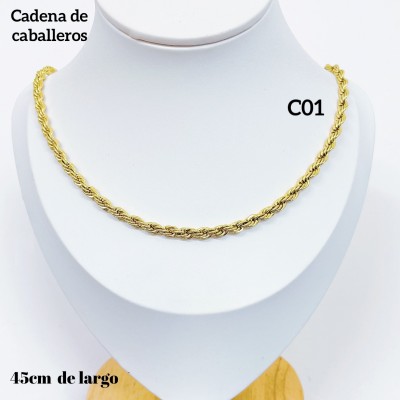 #C1 C4 cadena de caballero en acero  (&7）