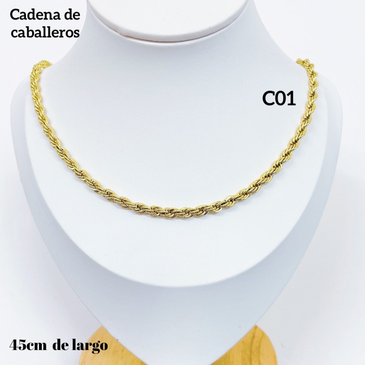 #C1 C4 cadena de caballero en acero  (&7）