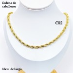 #C2 C5 cadena de caballero en acero (&9）
