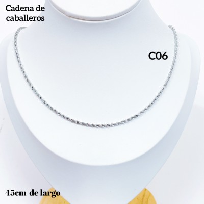 #C6 cadena de caballero en acero  (&5）