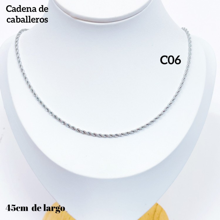 #C6 cadena de caballero en acero  (&5）
