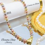collar de balin con dije corazon （&18.5））