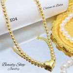 collar de balin con dije corazon （&18.5））