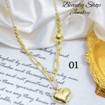 choker eslabon con dije corazon 12&