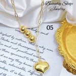 choker eslabon con dije corazon 12&