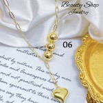 choker eslabon con dije corazon 12&