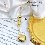 choker eslabon con dije corazon 12&