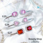 Pulseras Rígida Oro Chino Con Piedra Elegante 16&&