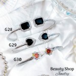 Pulseras Rígida Oro Chino Con Piedra Elegante 16&&